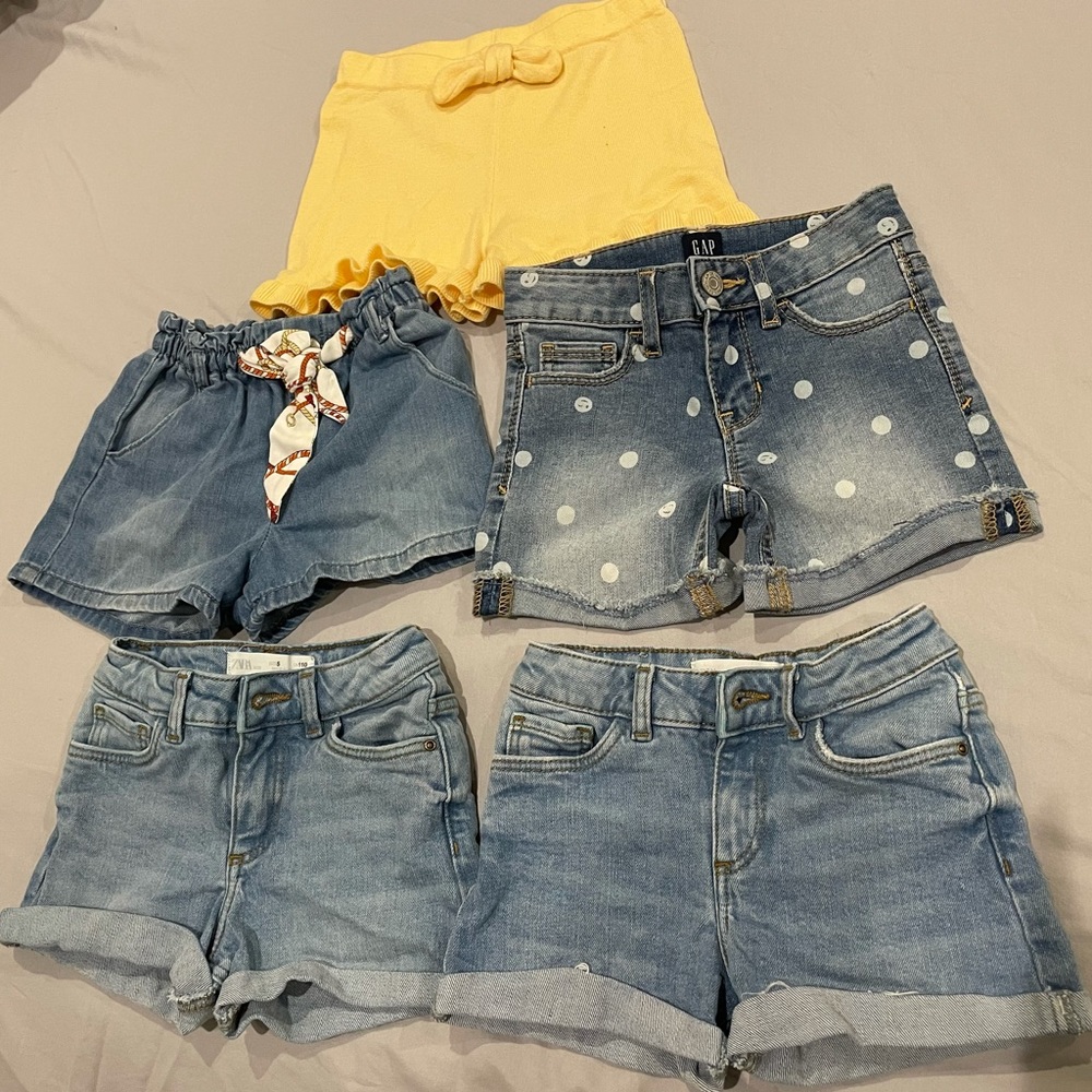 5 pieces of toddler girls shorts.